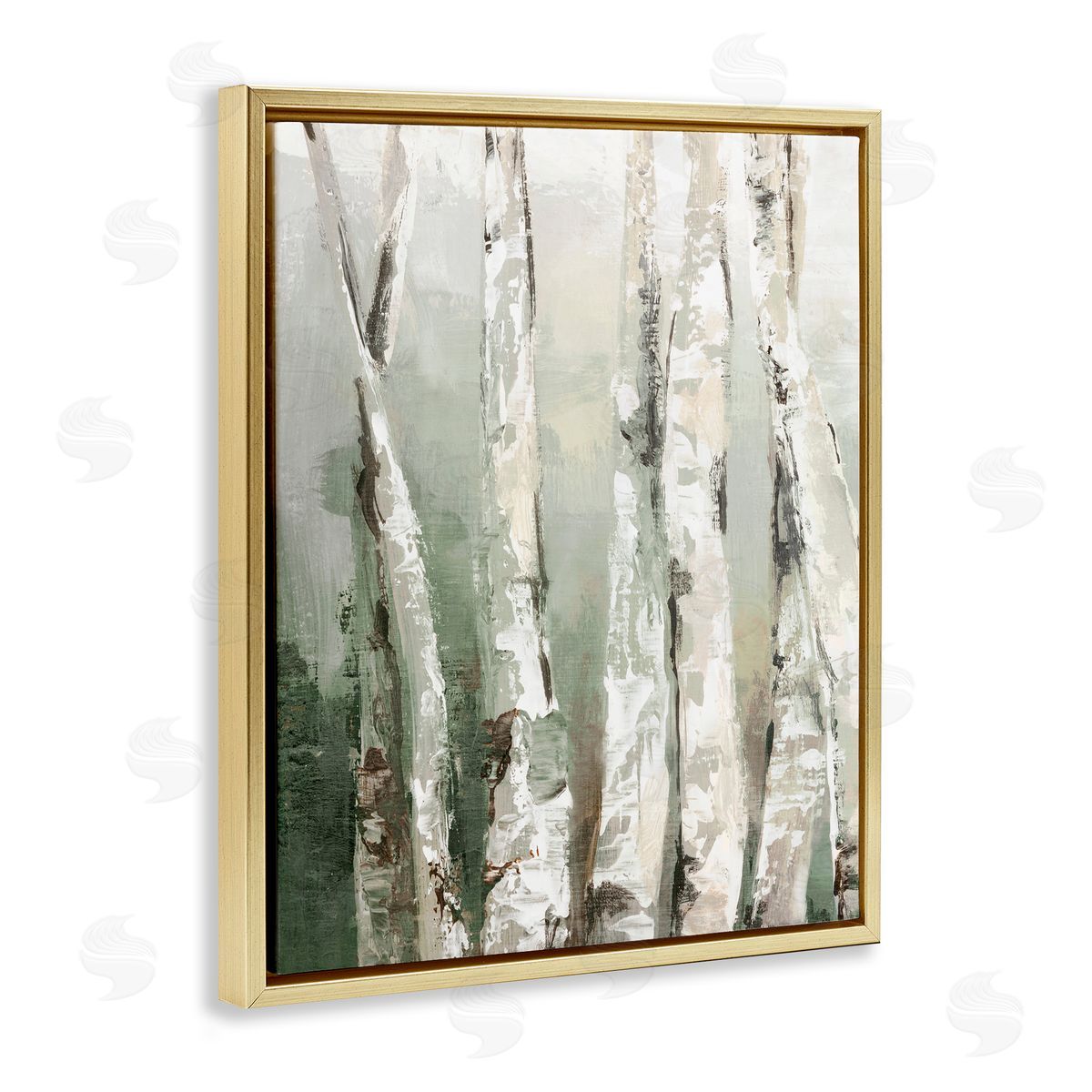 Luna Mavis Birch Green Forest Canvas Wall Art Print
