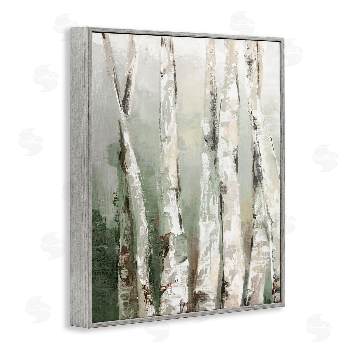 Luna Mavis Birch Green Forest Canvas Wall Art Print
