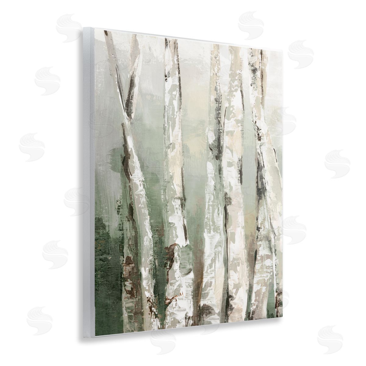 Luna Mavis Birch Green Forest Canvas Wall Art Print