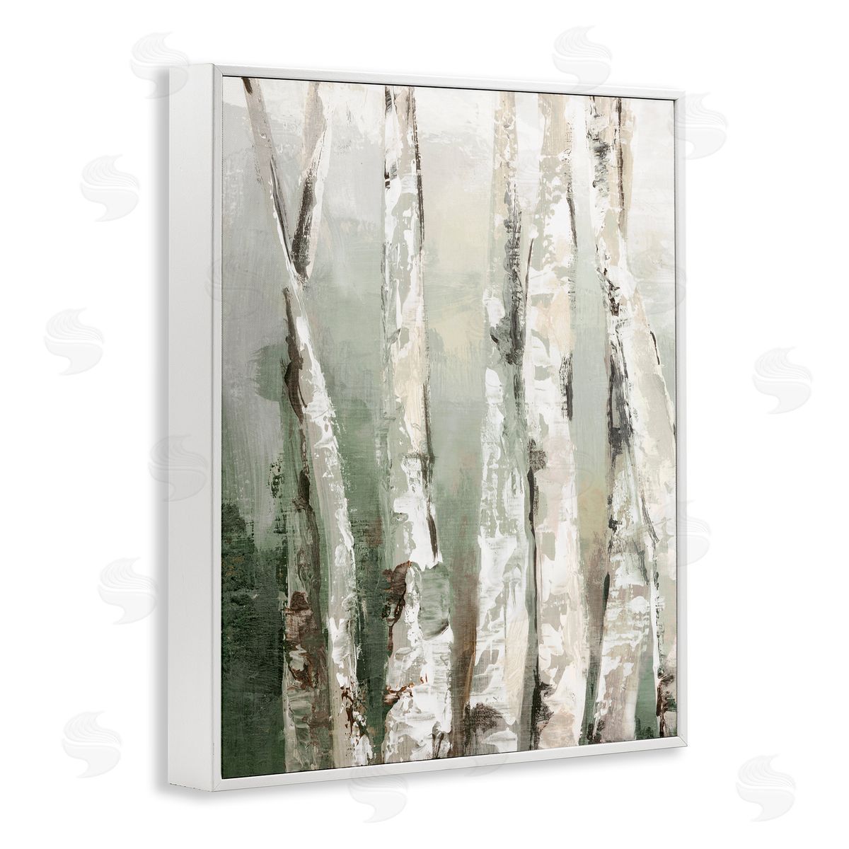 Luna Mavis Birch Green Forest Canvas Wall Art Print