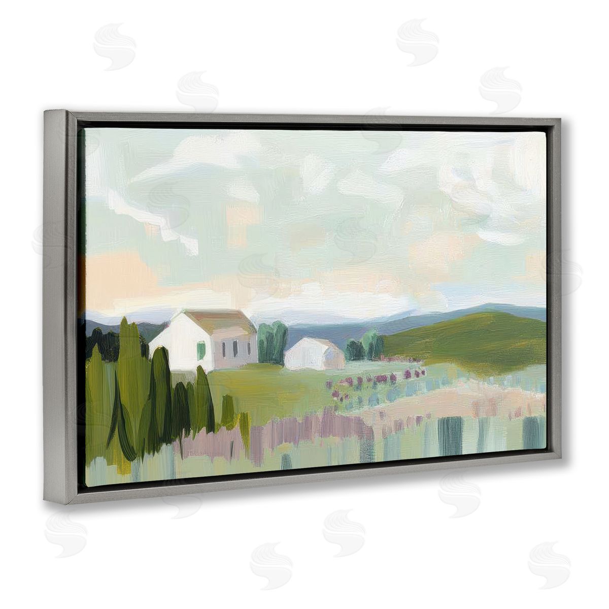 Elara Yasna Hillside Haven Cottage Canvas Wall Art Print