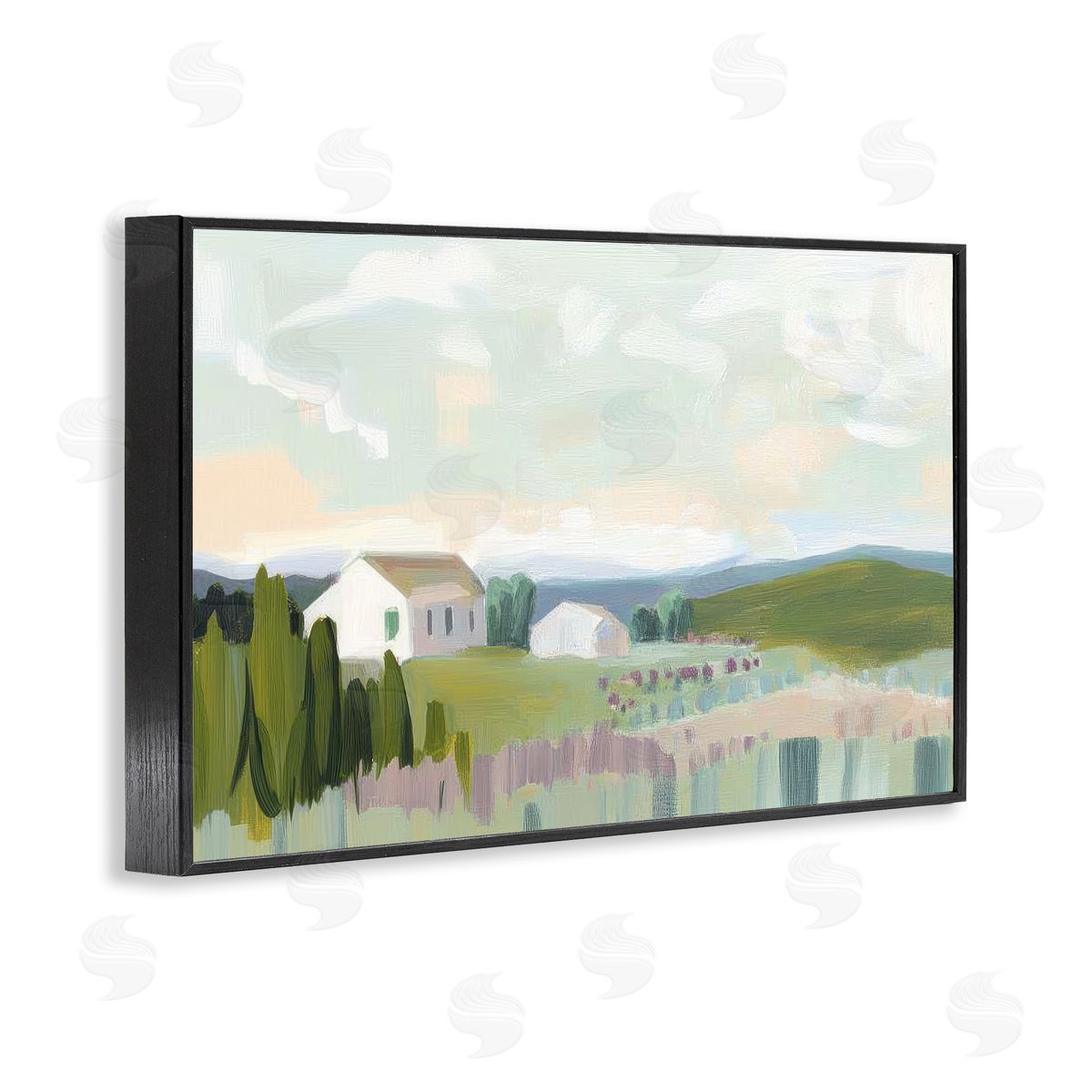 Elara Yasna Hillside Haven Cottage Canvas Wall Art Print