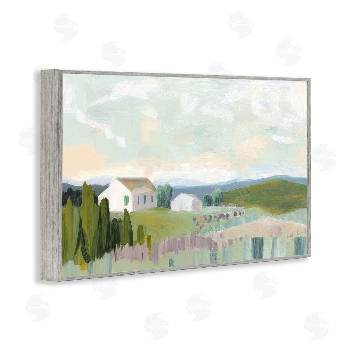 Elara Yasna Hillside Haven Cottage Canvas Wall Art Print