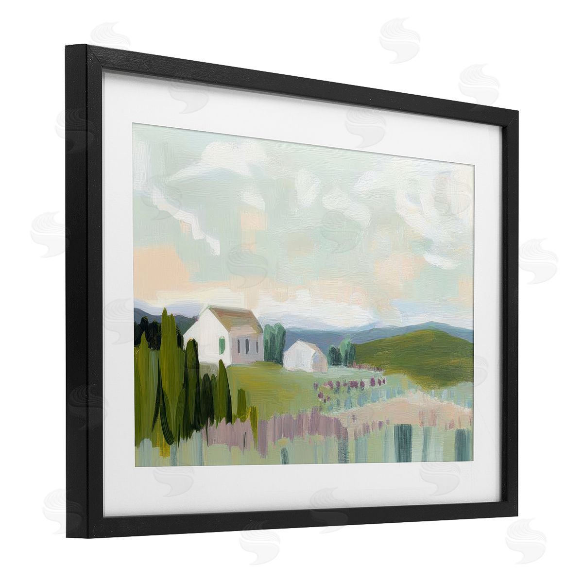 Elara Yasna Hillside Haven Cottage Canvas Wall Art Print