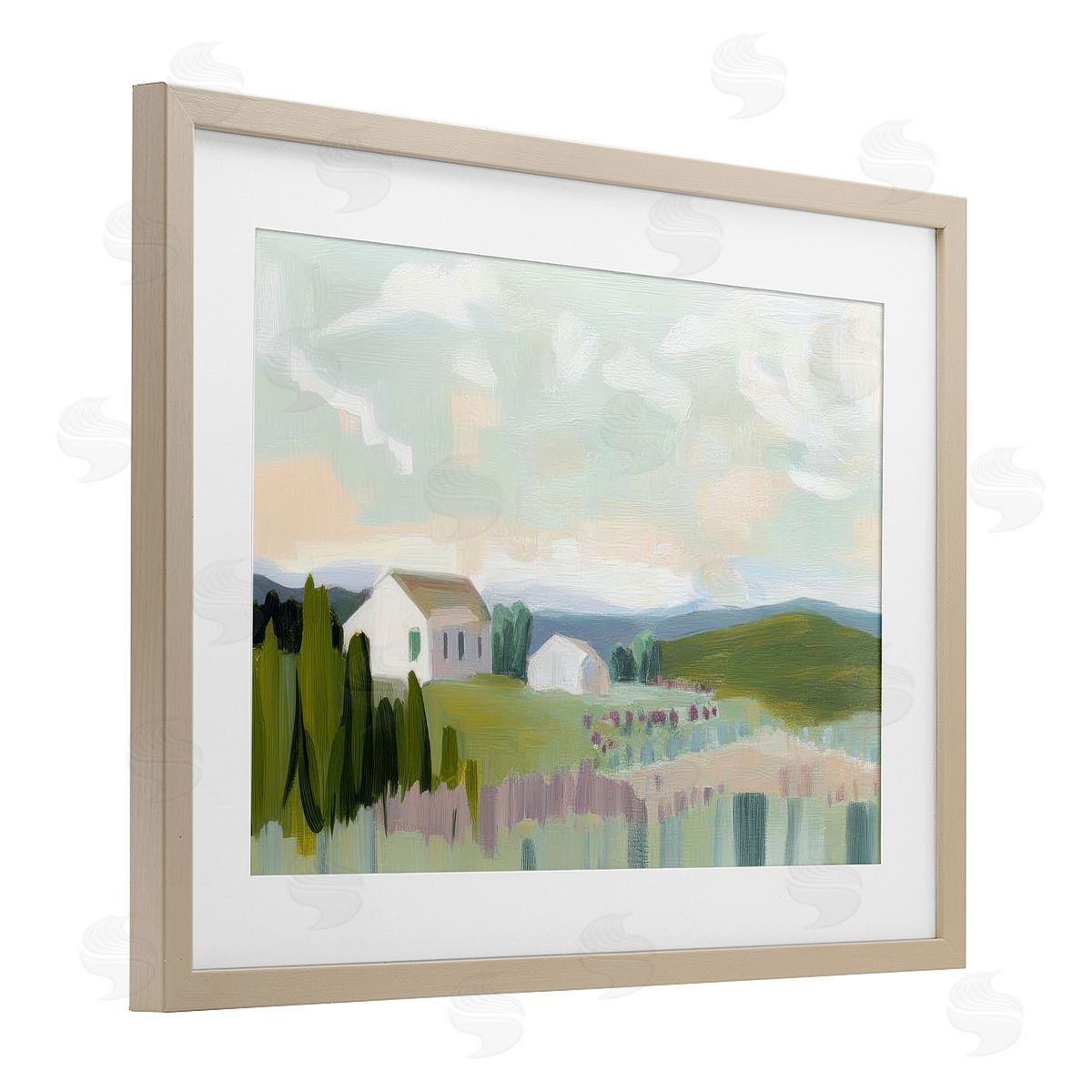 Elara Yasna Hillside Haven Cottage Canvas Wall Art Print