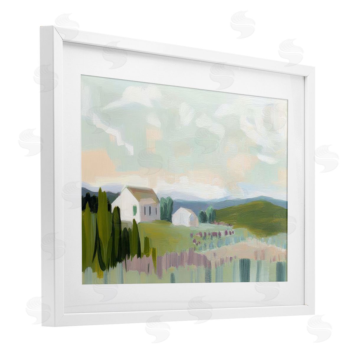 Elara Yasna Hillside Haven Cottage Canvas Wall Art Print