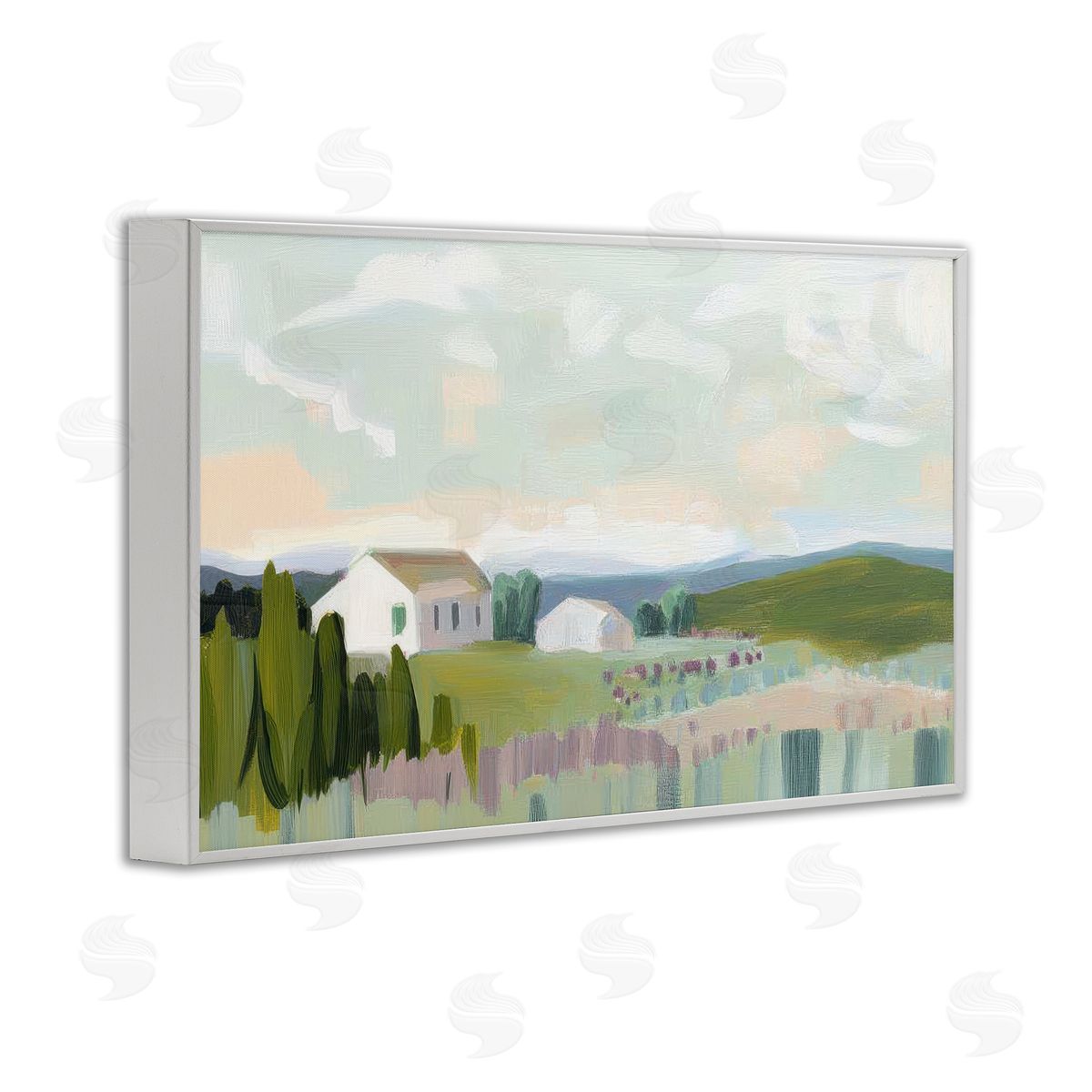 Elara Yasna Hillside Haven Cottage Canvas Wall Art Print