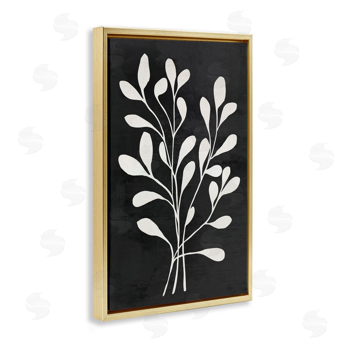Andrea Haase Leaf Whispers on Black Canvas Wall Art Print