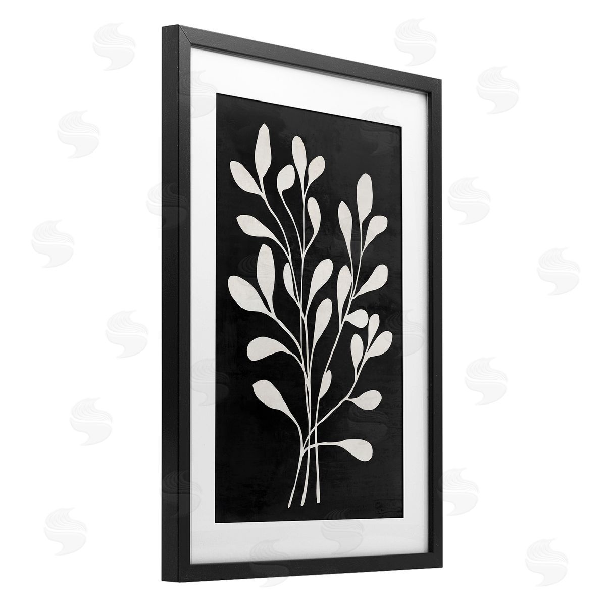 Andrea Haase Leaf Whispers on Black Canvas Wall Art Print