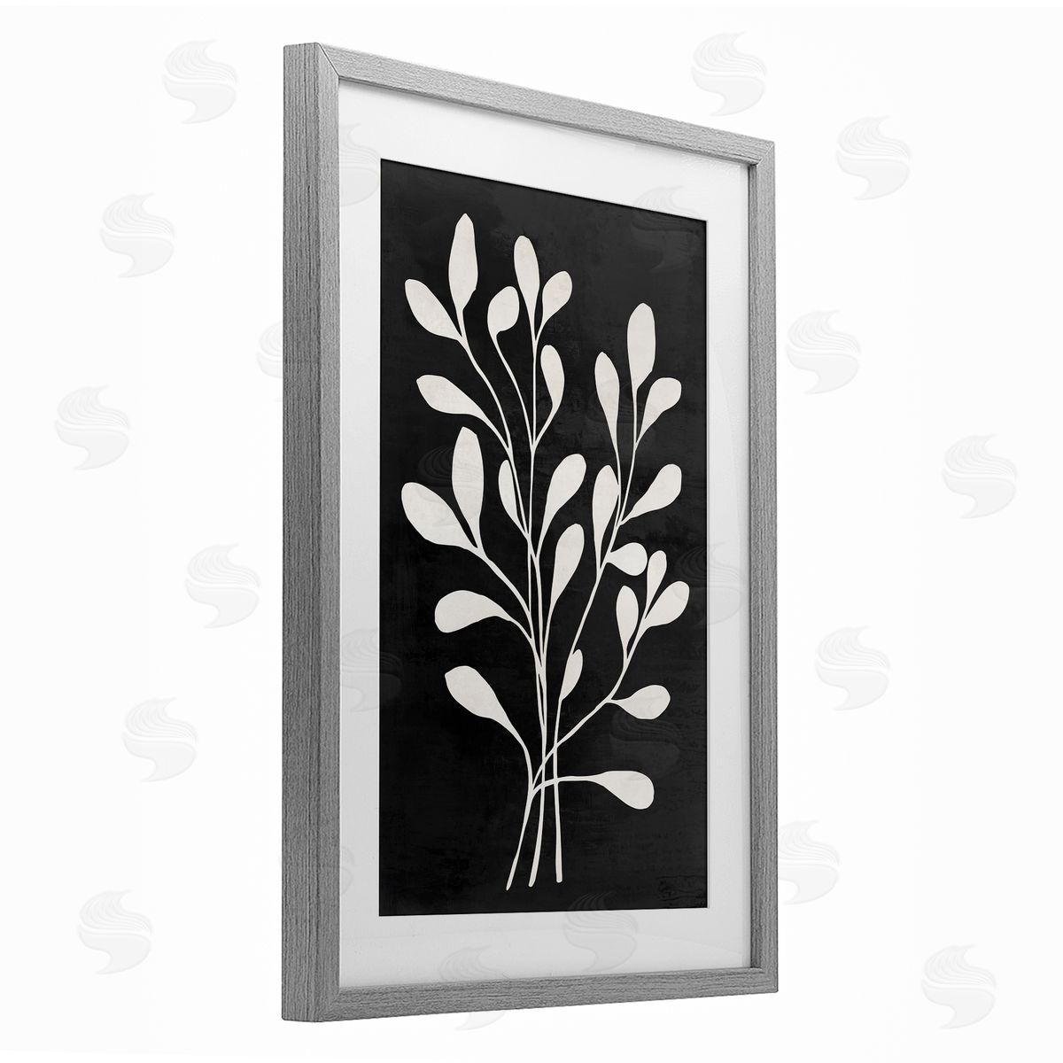Andrea Haase Leaf Whispers on Black Canvas Wall Art Print