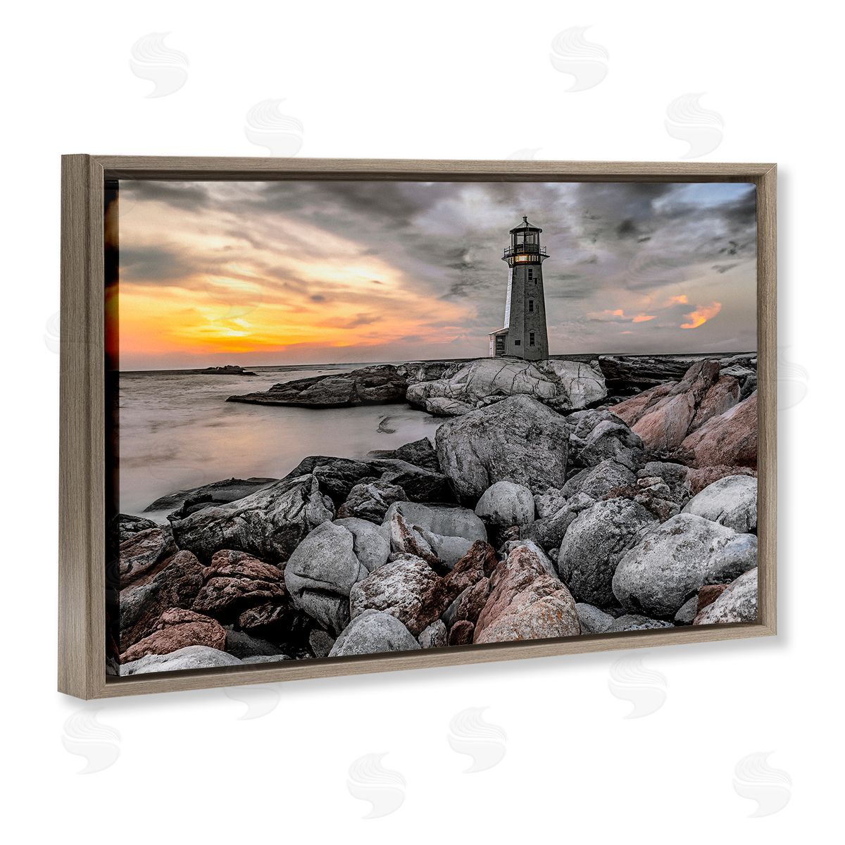 Norm Stelfox Lighthouse Bay at Sunset Canvas Wall Art Print