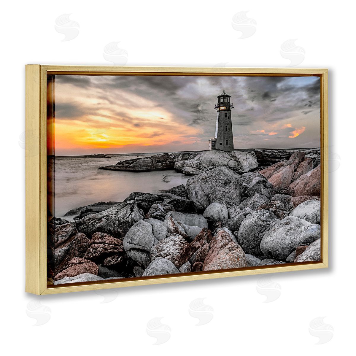 Norm Stelfox Lighthouse Bay at Sunset Canvas Wall Art Print