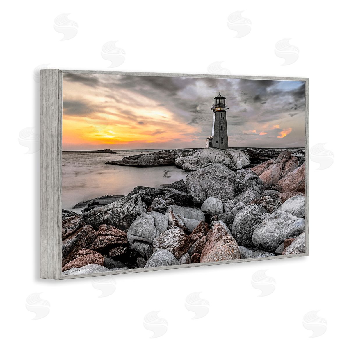 Norm Stelfox Lighthouse Bay at Sunset Canvas Wall Art Print
