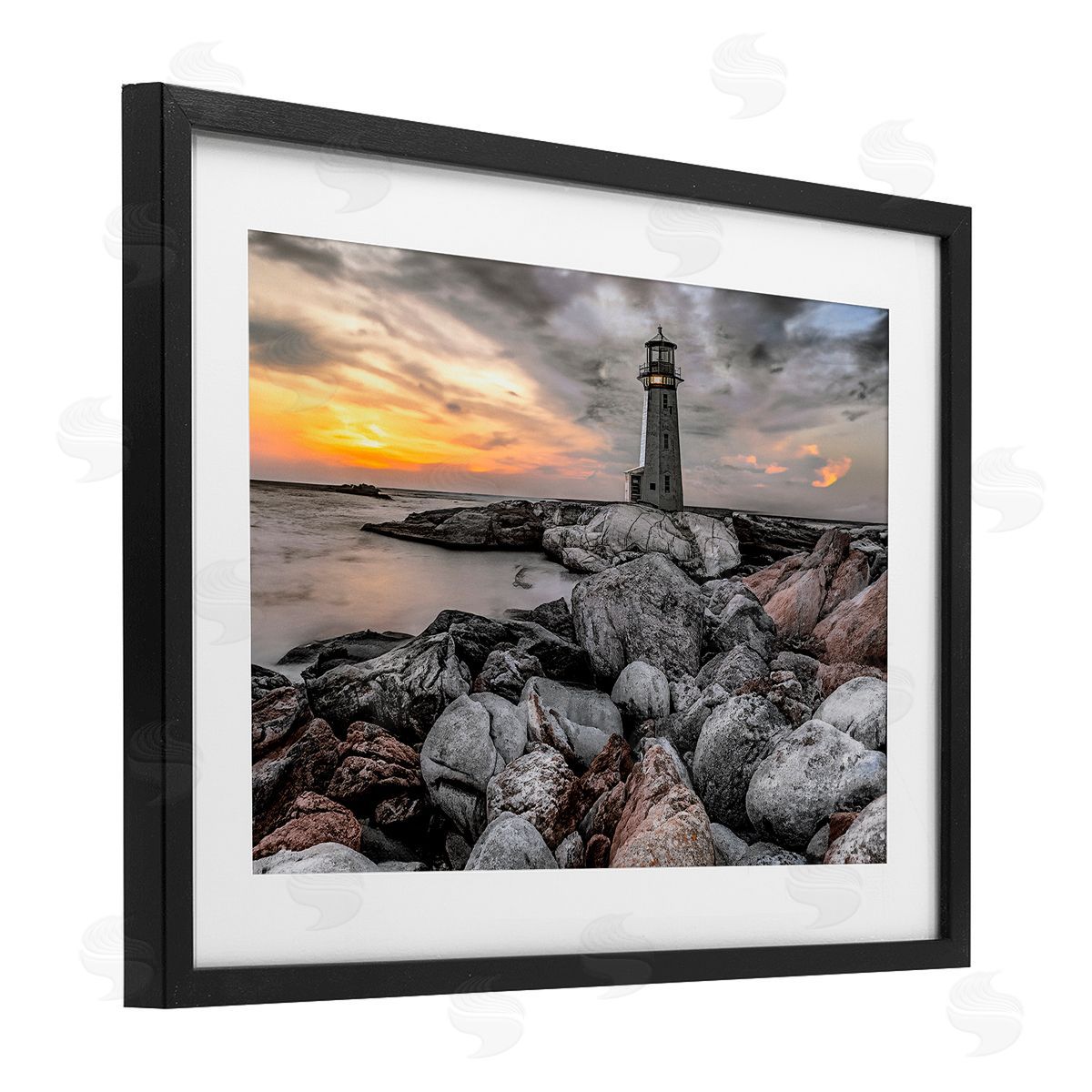 Norm Stelfox Lighthouse Bay at Sunset Canvas Wall Art Print
