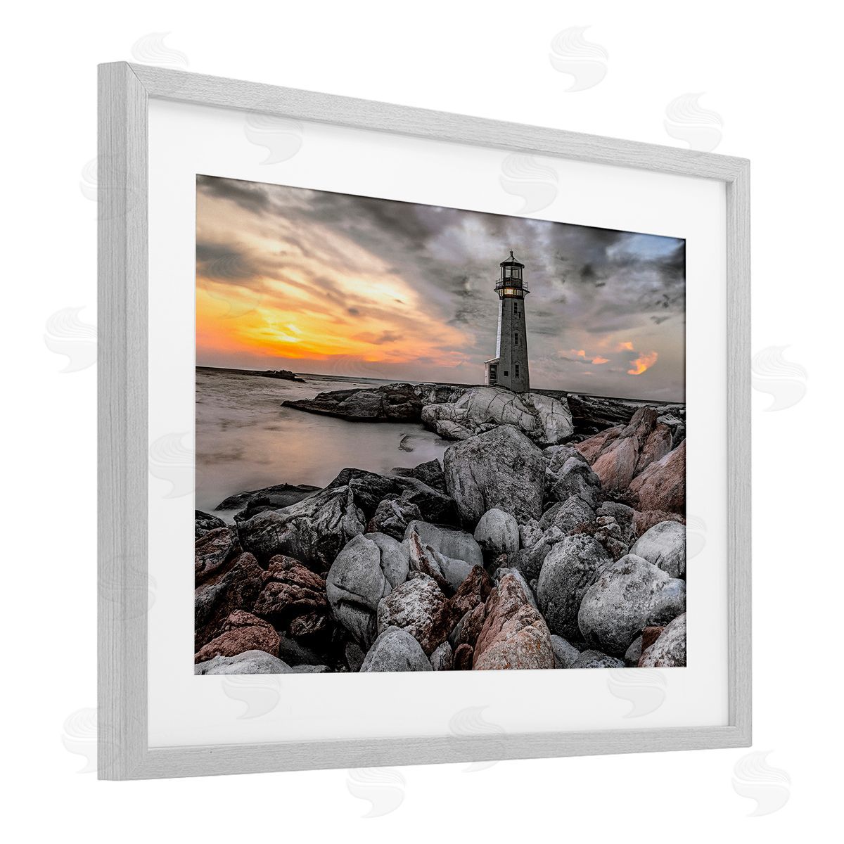 Norm Stelfox Lighthouse Bay at Sunset Canvas Wall Art Print