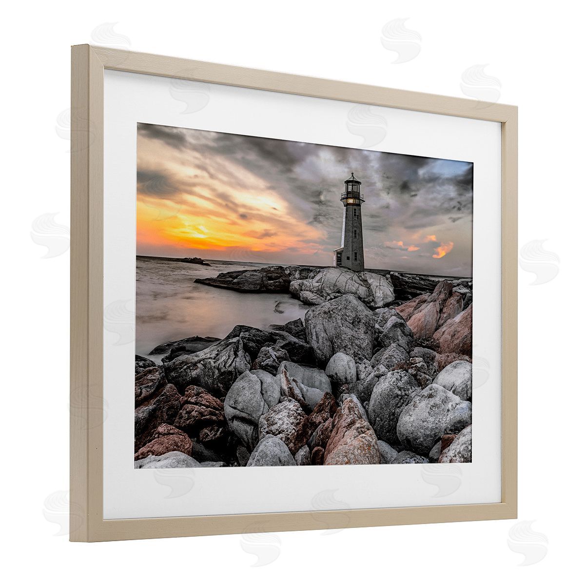 Norm Stelfox Lighthouse Bay at Sunset Canvas Wall Art Print