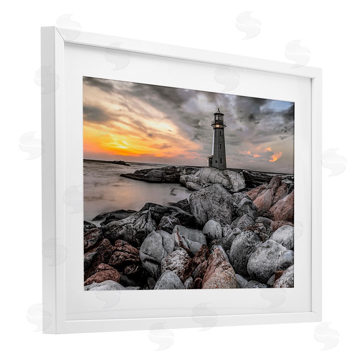Norm Stelfox Lighthouse Bay at Sunset Canvas Wall Art Print