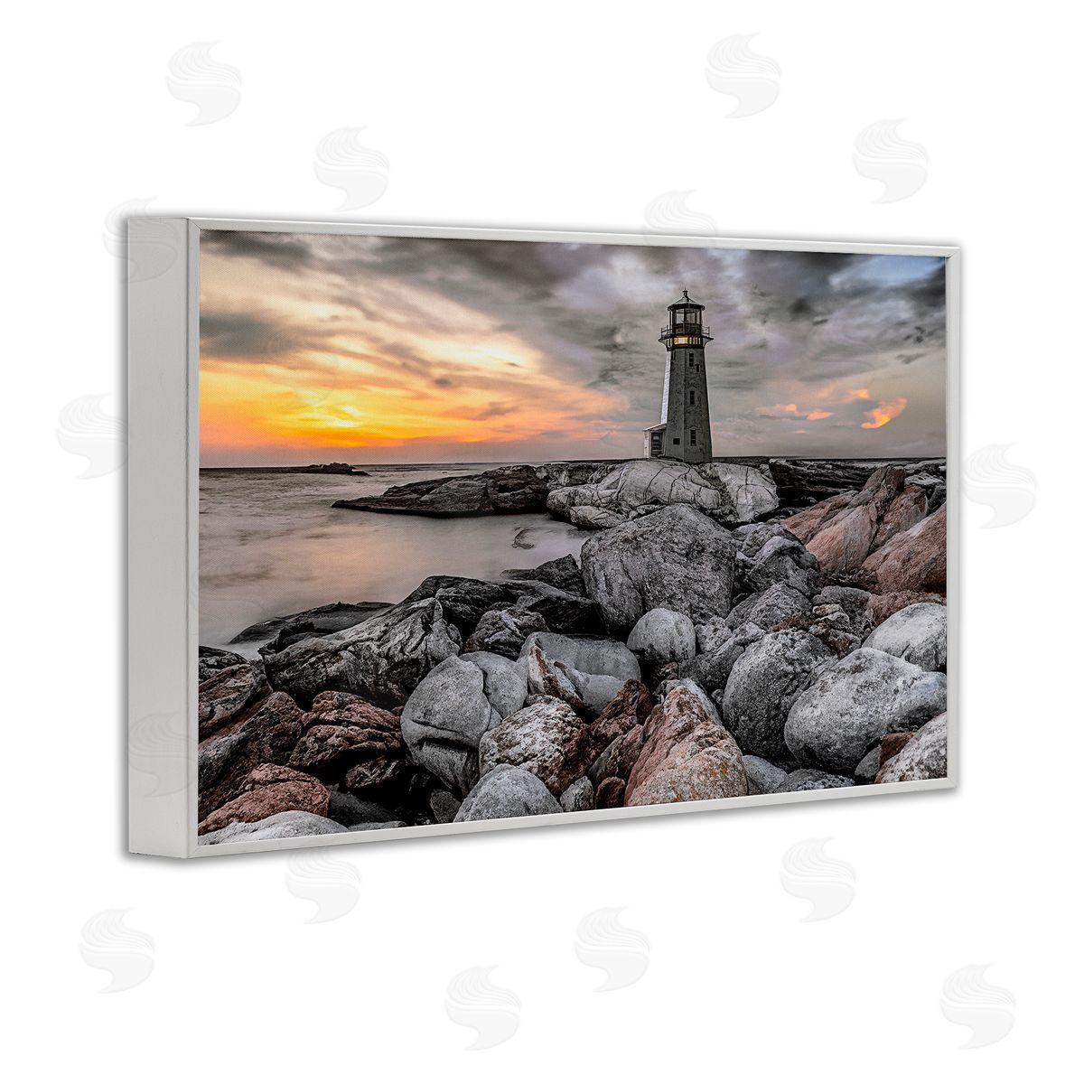 Norm Stelfox Lighthouse Bay at Sunset Canvas Wall Art Print