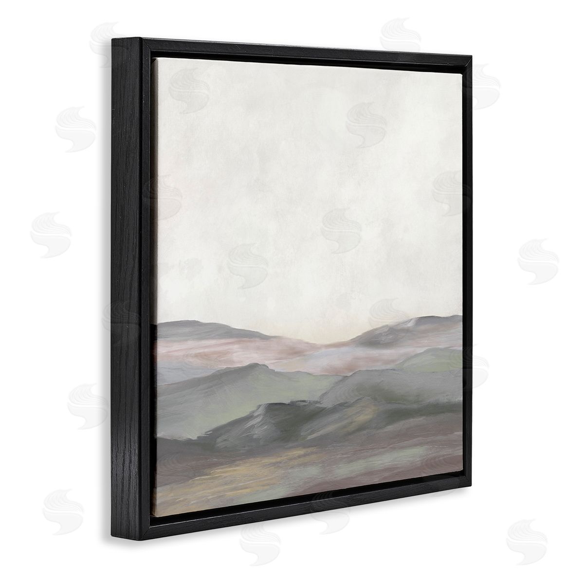 J:L Design Grey Foggy Mountainscape Canvas Wall Art Print