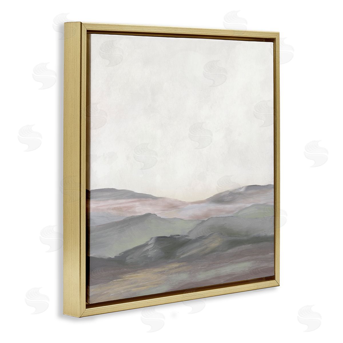 J:L Design Grey Foggy Mountainscape Canvas Wall Art Print