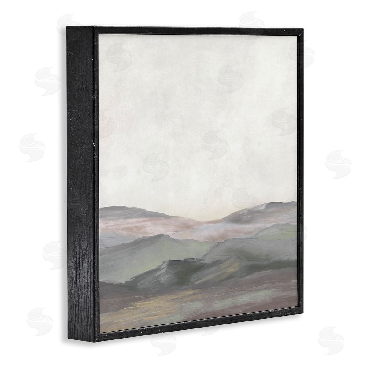 J:L Design Grey Foggy Mountainscape Canvas Wall Art Print