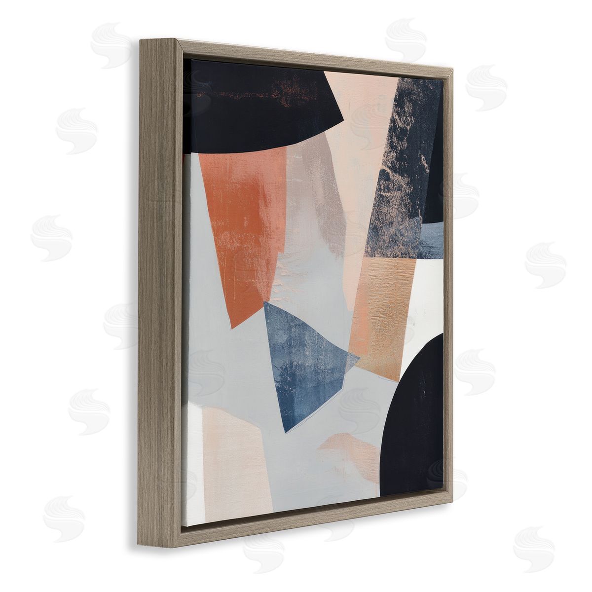 Mona Grace Neutral Fragmented Visions Canvas Wall Art Print