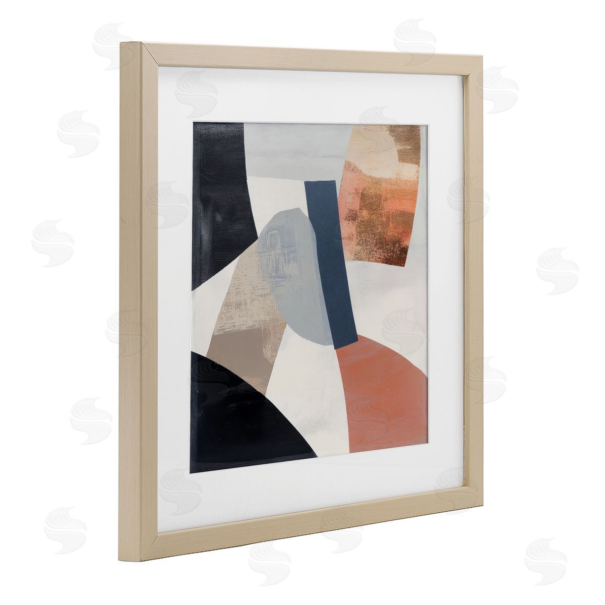 Mona Grace Fragmented Abstract Arrangement Canvas Wall Art Print