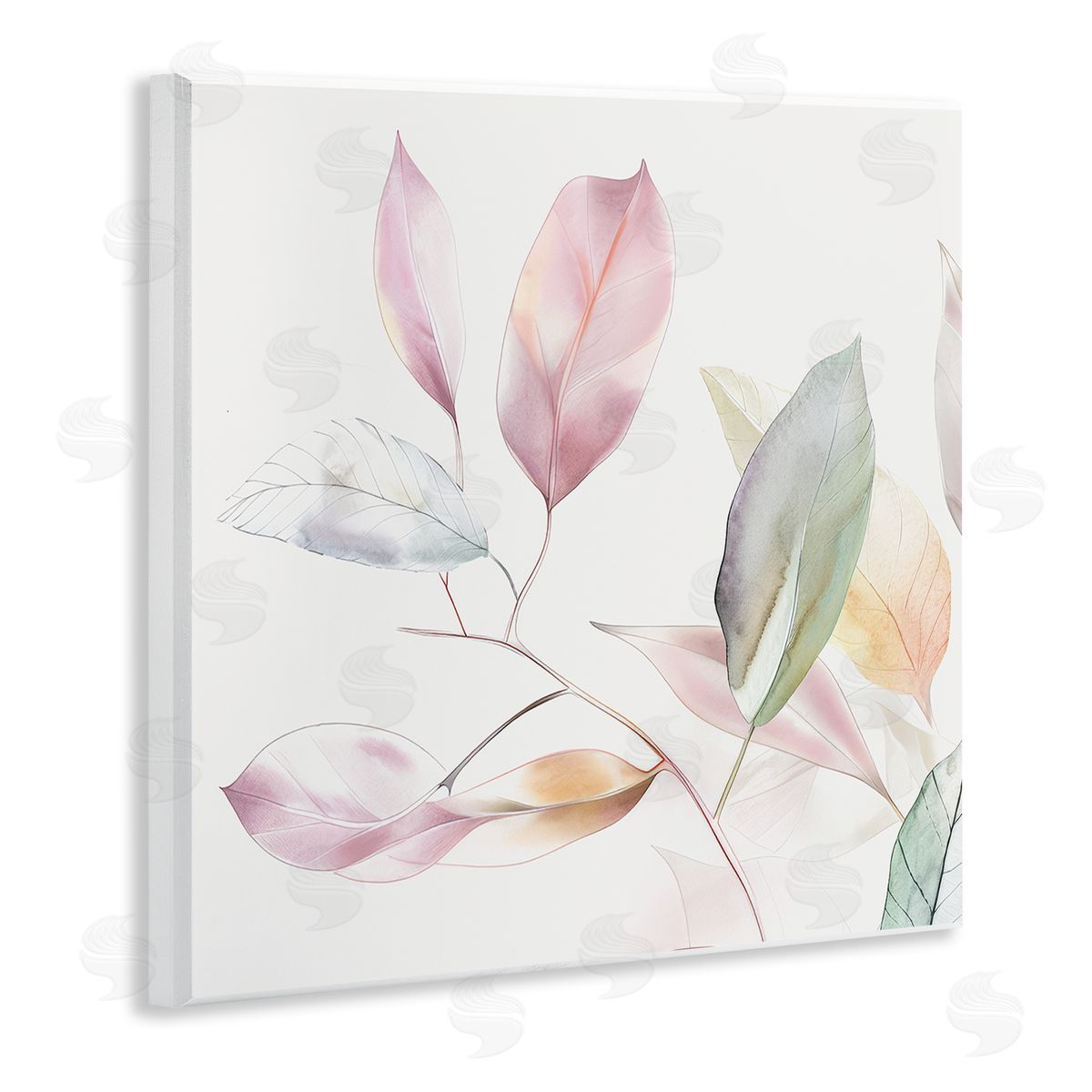 Raymond Powers Pastel Light Leaves Canvas Wall Art Print