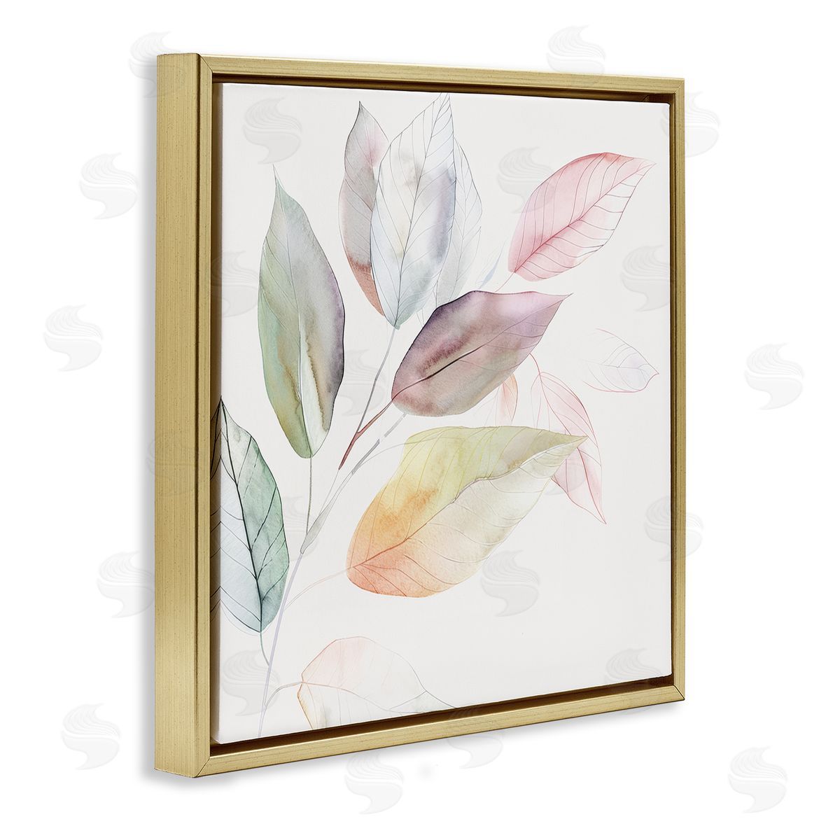 Raymond Powers Light Pastel Leaves Canvas Wall Art Print