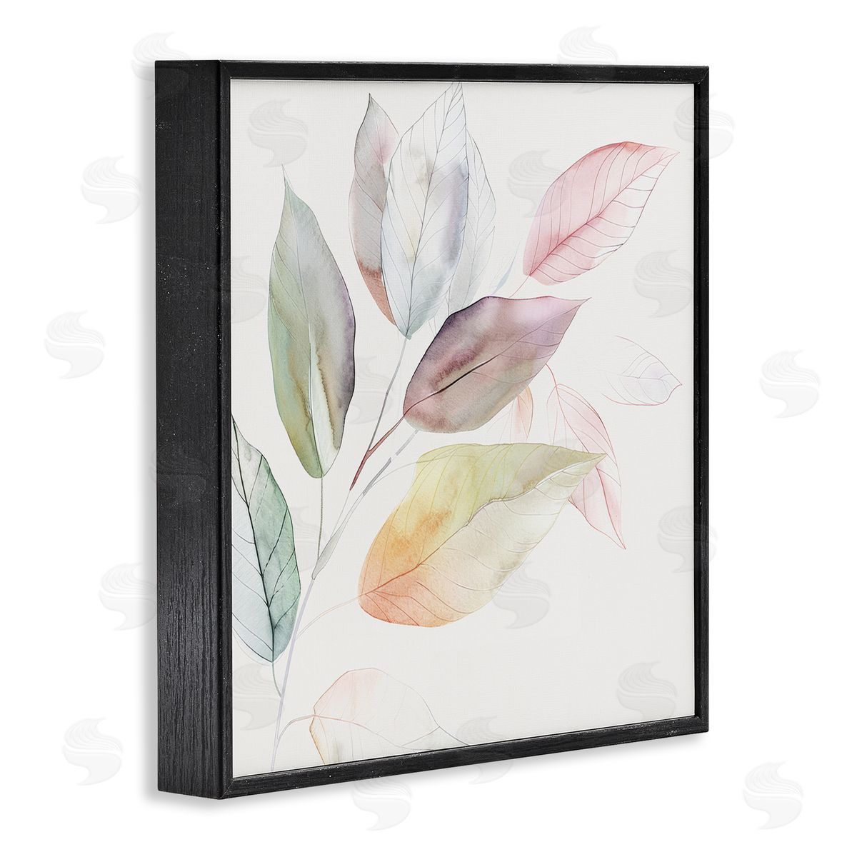Raymond Powers Light Pastel Leaves Canvas Wall Art Print