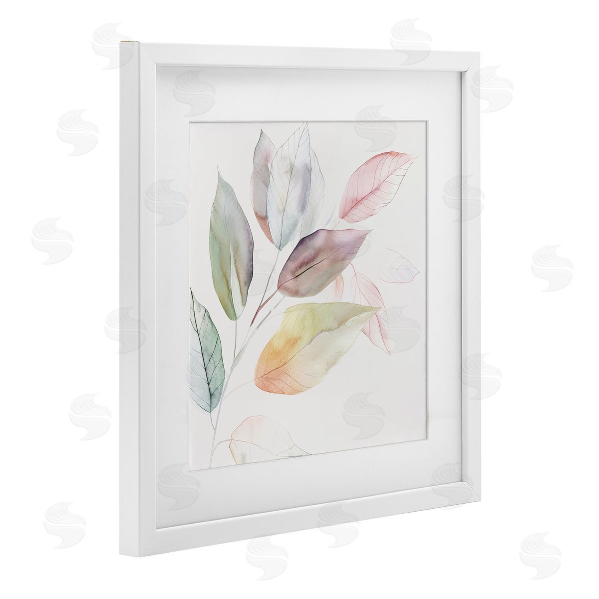 Raymond Powers Light Pastel Leaves Canvas Wall Art Print