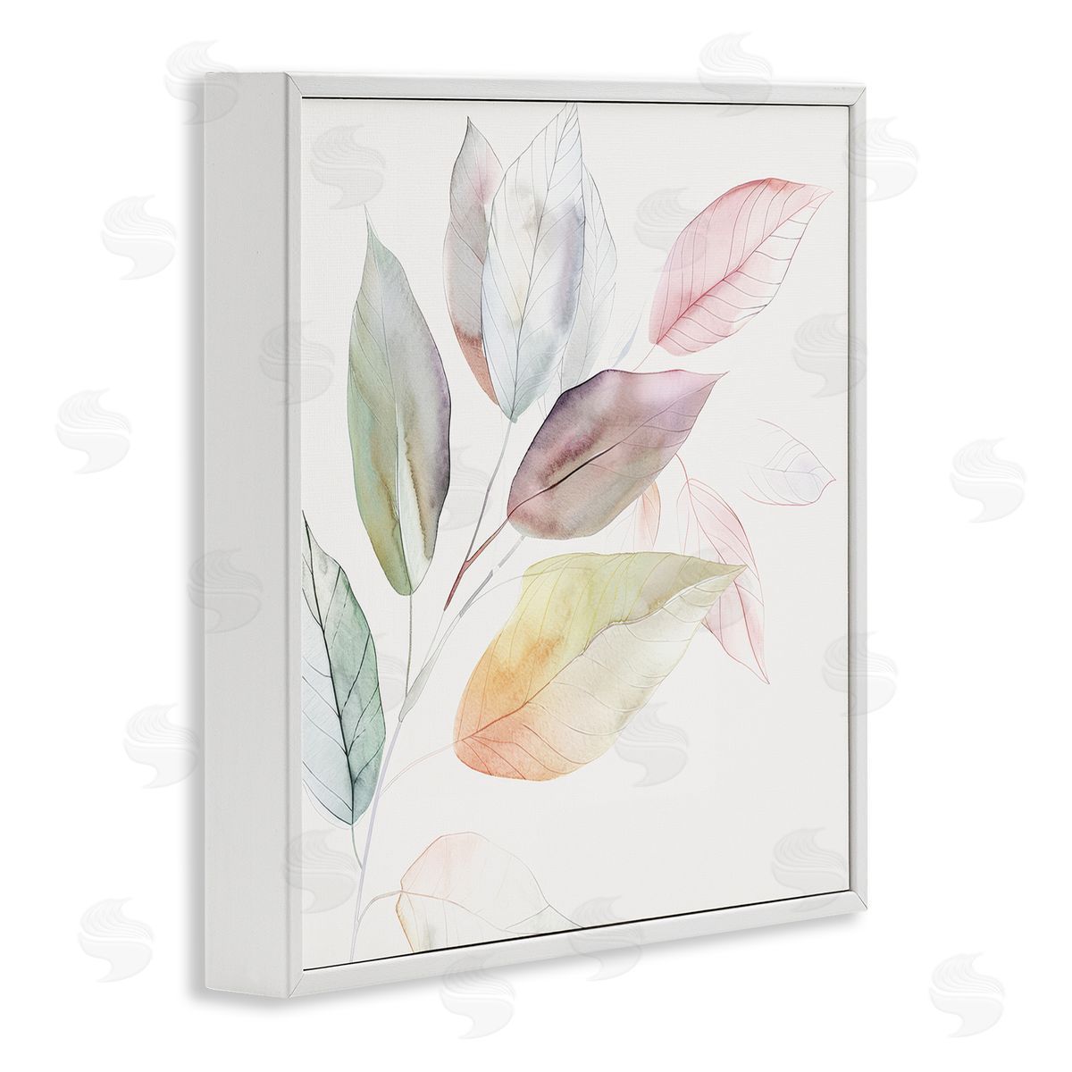 Raymond Powers Light Pastel Leaves Canvas Wall Art Print