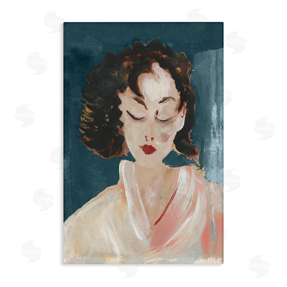 casa cartissi Abstract Vintage Female Canvas Wall Art Print