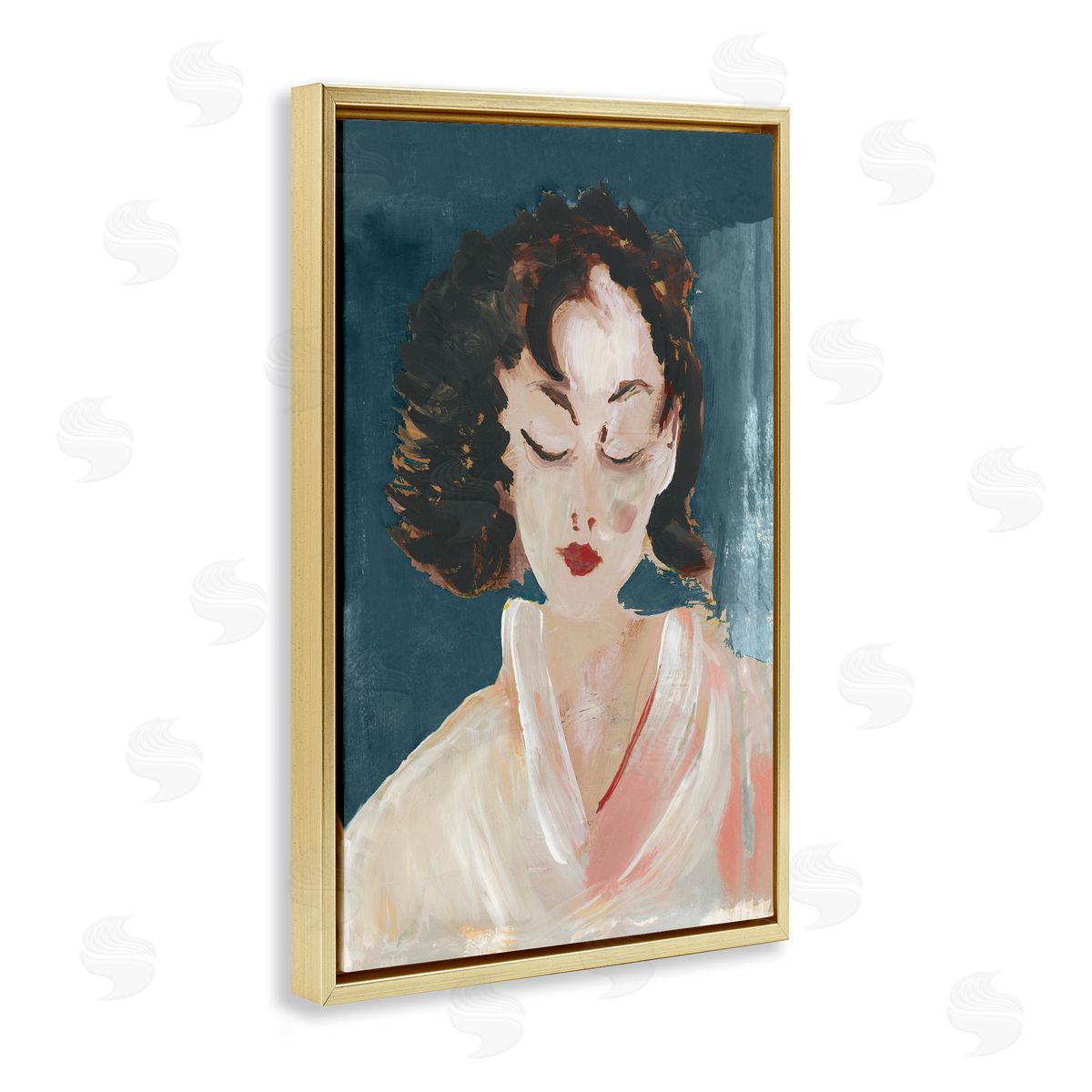 casa cartissi Abstract Vintage Female Canvas Wall Art Print