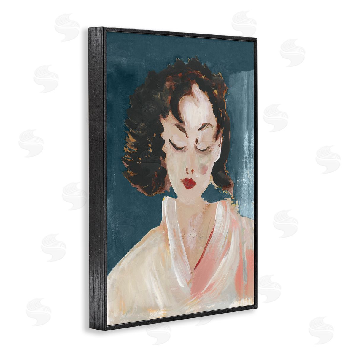 casa cartissi Abstract Vintage Female Canvas Wall Art Print