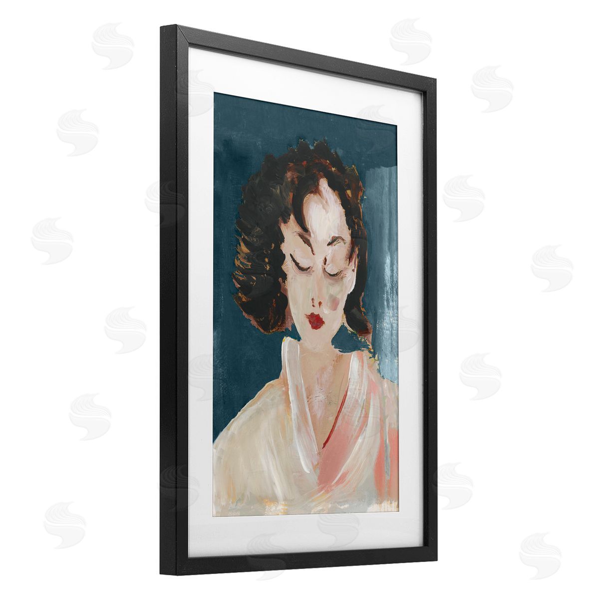 casa cartissi Abstract Vintage Female Canvas Wall Art Print