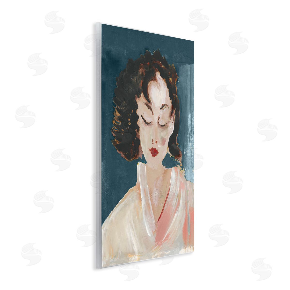 casa cartissi Abstract Vintage Female Canvas Wall Art Print