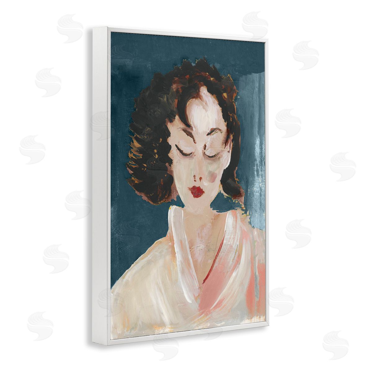 casa cartissi Abstract Vintage Female Canvas Wall Art Print