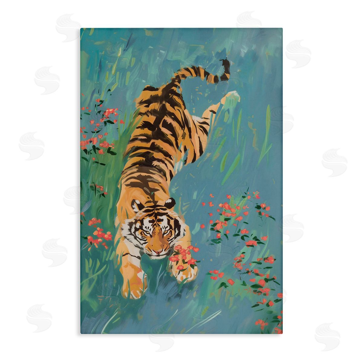 Amanda Tsoukanelis Tiger Burning Bright Canvas Wall Art Print