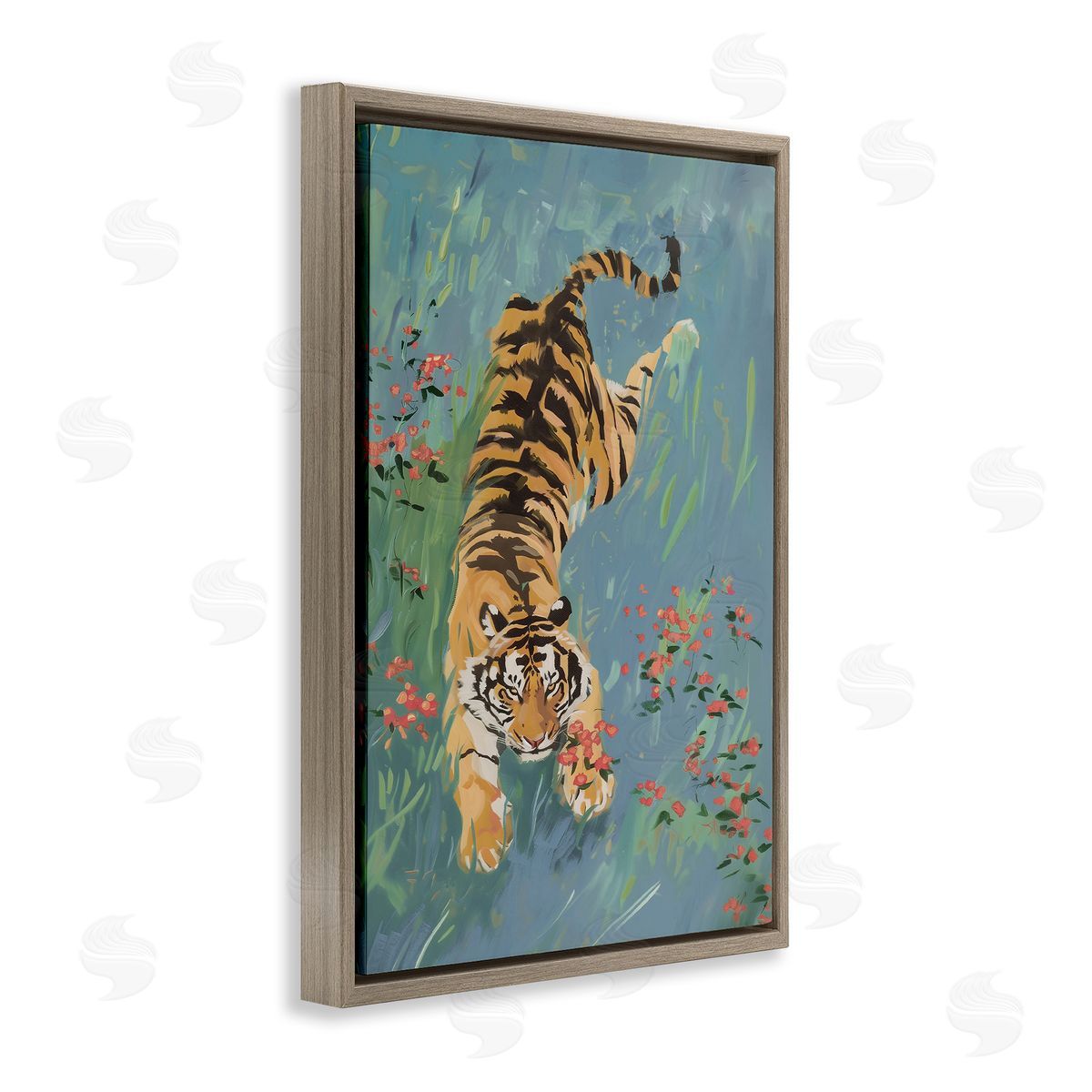 Amanda Tsoukanelis Tiger Burning Bright Canvas Wall Art Print