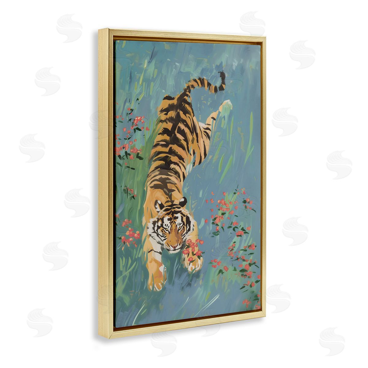 Amanda Tsoukanelis Tiger Burning Bright Canvas Wall Art Print