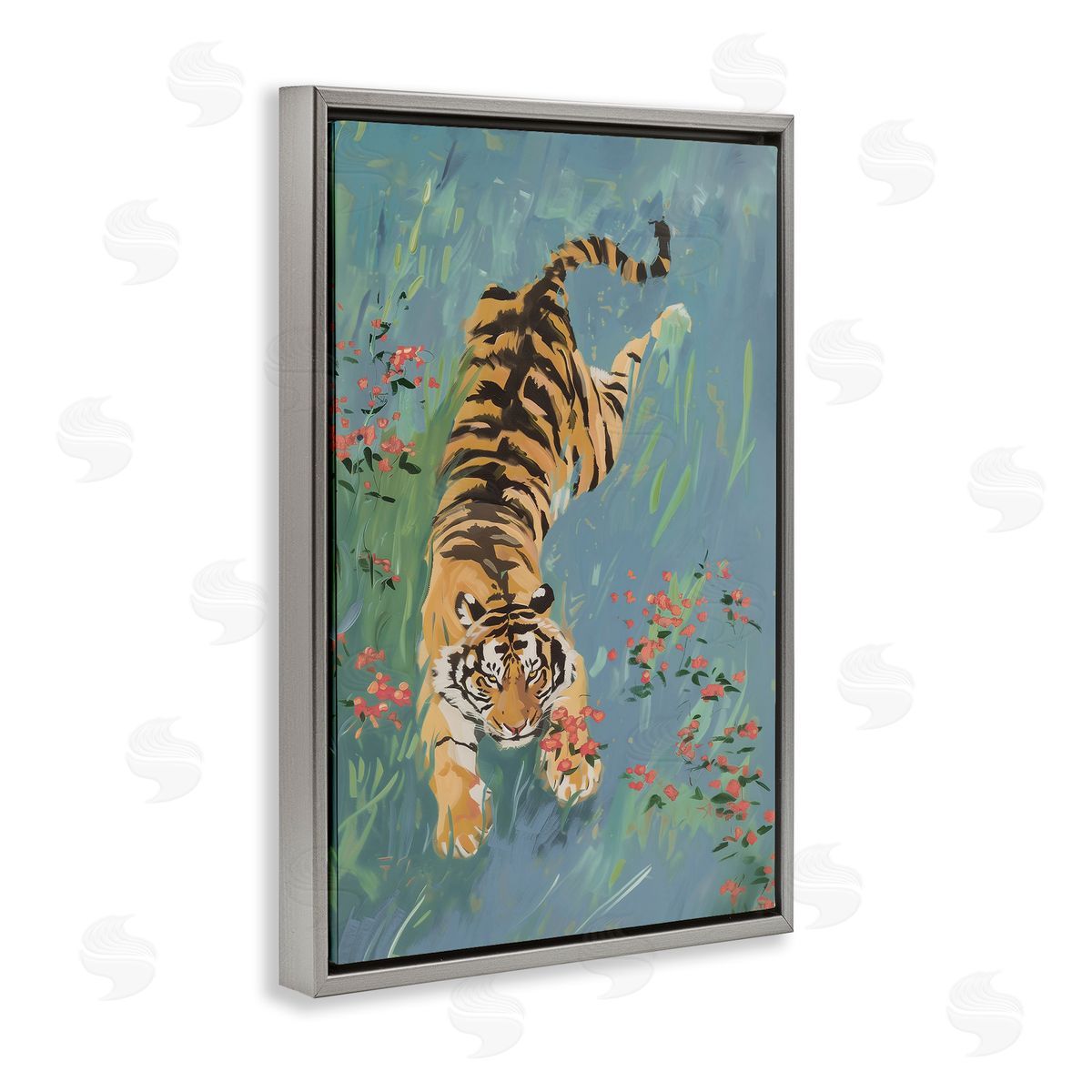 Amanda Tsoukanelis Tiger Burning Bright Canvas Wall Art Print