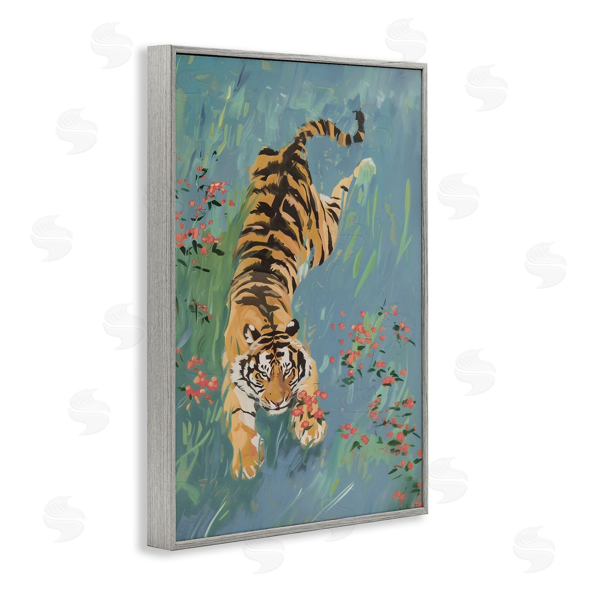 Amanda Tsoukanelis Tiger Burning Bright Canvas Wall Art Print