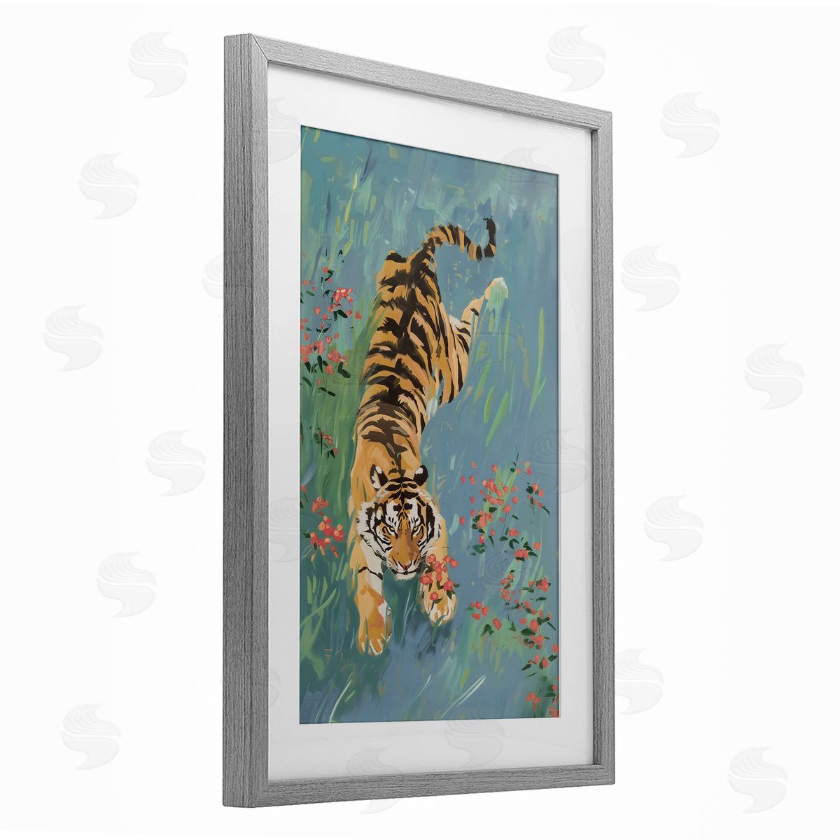 Amanda Tsoukanelis Tiger Burning Bright Canvas Wall Art Print