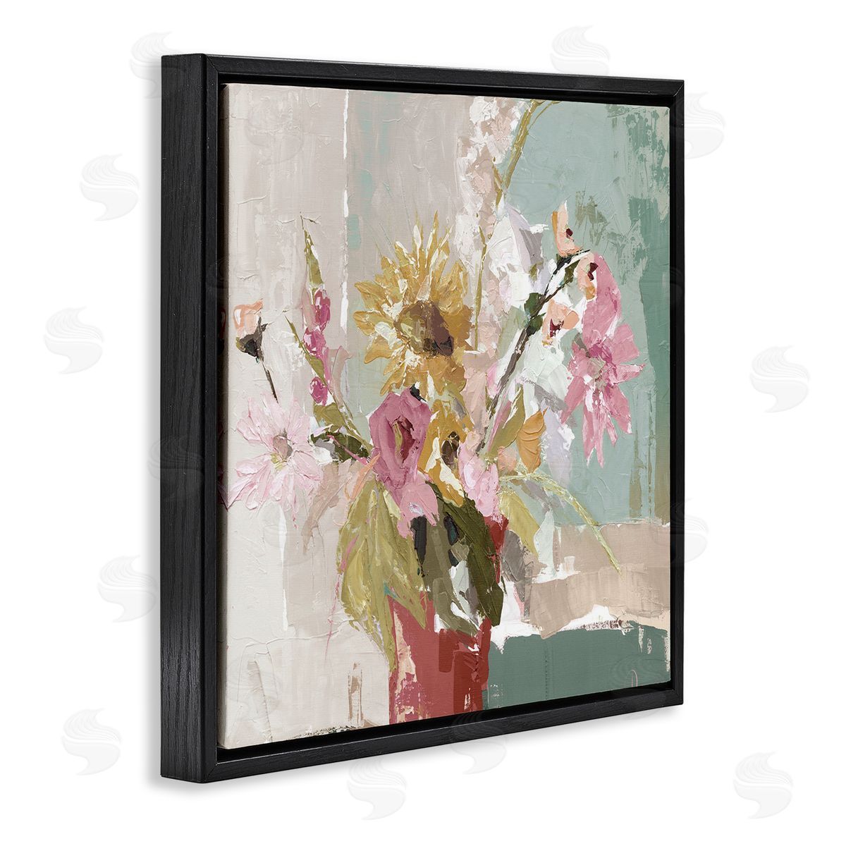 Susan Pepe Mixed Sunflower Vase Abstract Canvas Wall Art Print