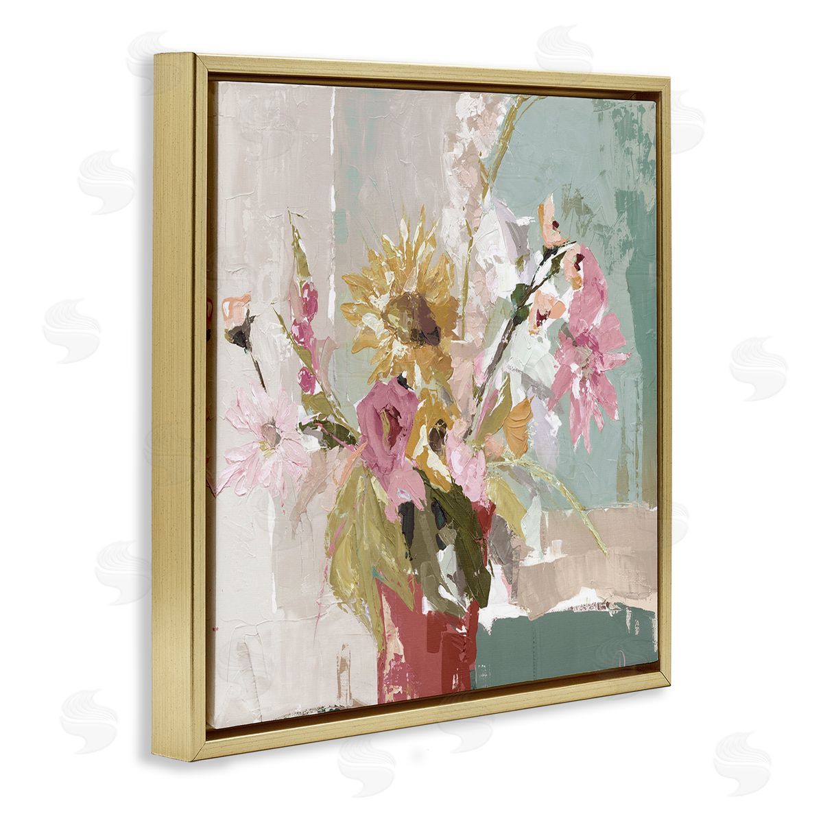 Susan Pepe Mixed Sunflower Vase Abstract Canvas Wall Art Print