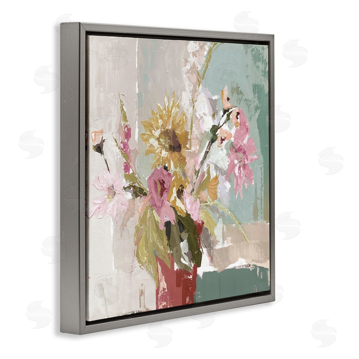 Susan Pepe Mixed Sunflower Vase Abstract Canvas Wall Art Print