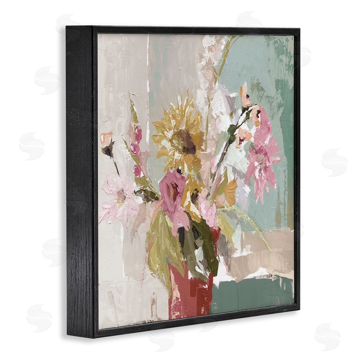 Susan Pepe Mixed Sunflower Vase Abstract Canvas Wall Art Print