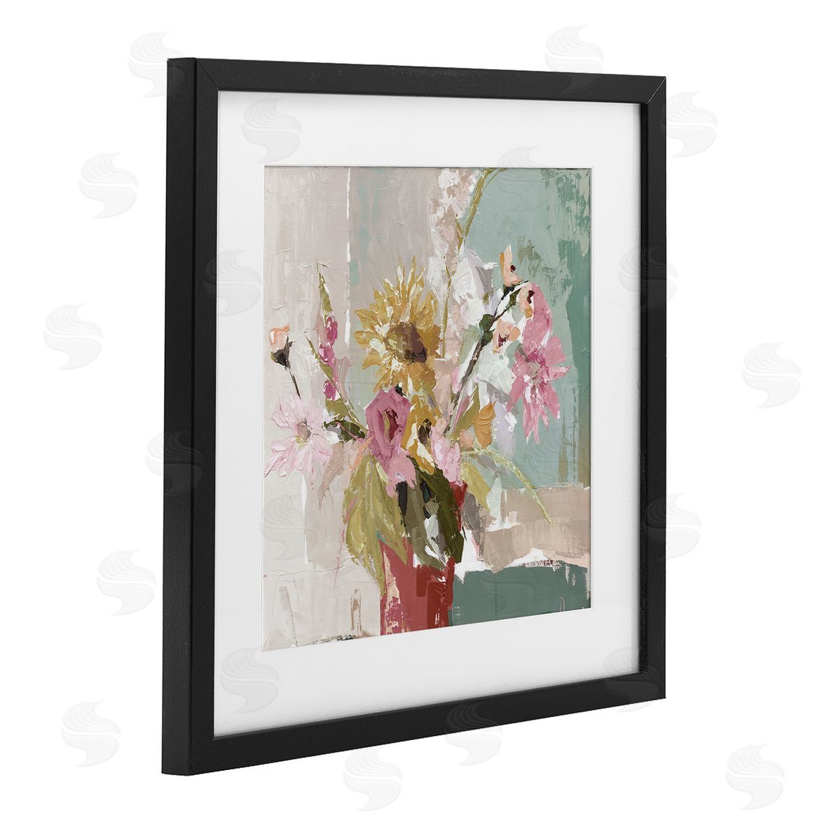 Susan Pepe Mixed Sunflower Vase Abstract Canvas Wall Art Print