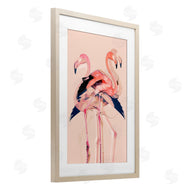 1x | Overlapping Pink Flamingoes